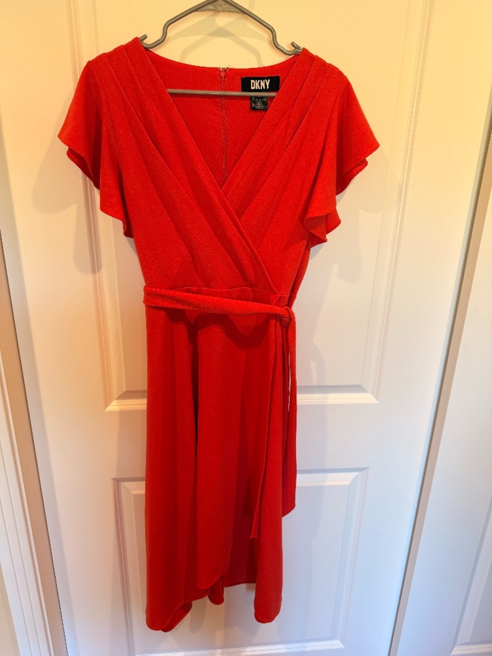 DKNY A-line style dress, size 14, orange